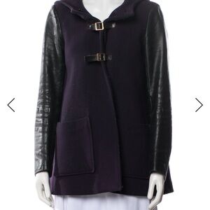 Maje | Leather &  Alpaca Coat